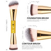 DUcare Foundation Eyeshadow Makeup Brush Double Ended Contour Makeup Brushes