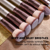 BS-MALL Face Mask Brush Face Cosmetic Brush for Foundation, Eye Shadow, Blush Concealer, professional cosmetic brush tool kit 19 Pcs Set (Champagne)