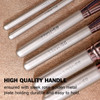 BS-MALL Face Mask Brush Face Cosmetic Brush for Foundation, Eye Shadow, Blush Concealer, professional cosmetic brush tool kit 19 Pcs Set (Champagne)