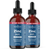 Ionic Zinc Liquid Drops - 2 Pack - High Potency Immune Booster Zinc Supplement, Immune Defense, Powerful Natural Antioxidant, Non-GMO - by New Age (Liquid 4 OZ)