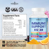 8 in 1 Immune Support Booster Supplement with Elderberry, Vitamin C and Zinc 50mg, Vitamin D 5000 IU, Turmeric Curcumin & Ginger, B6, Echinacea - 120 Count - 2 Pack