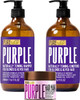 Pure Nature Lux Spa Purple Shampoo and Conditioner Set and Hair Mask  No Orange Yellow or Brassy Tones  Best Toner Treatment for Brassiness  Blonde Grey Bleached or Silver Hair  Sulfate Free
