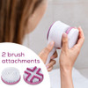 Beurer FC25 Powered Body Brush  for Deeper Cleaning and Exfoliation for Softer Skin  2 Removable Brush attachments  2 Speed Settings  EasyReach Handle  Waterproof
