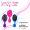 Wet Brush Multi Pack Squirt Detangler Hair Brushes  Pink Purple and Blue 3Pack  Mini Detangling Brush with UltraSoft IntelliFlex Bristles Glide Through Tangles with Ease  Pain Free