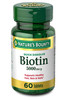 Nature's Bounty Biotin Supplement, Supports Healthy Hair, Skin, and Nails, 5000mcg, 60 Tablets