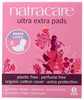 Natracare Ultra Extra Pads with Wings Long Individually Wrapped Made with Certified Organic Cotton Ecologically Certified Cellulose Pulp and Plant Starch 1 Pack 8 Pads Total