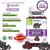 Herbion Naturals Elderberry Gummies with Vitamin C  Zinc Healthy Immune System Support Gummies 60 Count Pectin Gummies