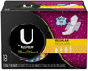 U by Kotex Clean Wear Pads Regular  18 pads Pack of 2