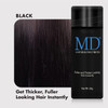 MD Ultimate Hair Thickening Fiber Black  Natural ChemicalFree Sweat Resistant Hair Building Fibers Concealer for Men  Women Baldness Cover Up Receding Hairlines  Grey TouchUps