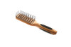 Bass Brushes  Style  Detangle Hair Brush  Professional Grade Nylon Pin  Pure Bamboo Handle with Rubber Grip Rings  7 Row Vented Style  Dark Finish  Model 701  DB