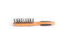 Bass Brushes  Style  Detangle Hair Brush  Professional Grade Nylon Pin  Pure Bamboo Handle with Rubber Grip Rings  7 Row Vented Style  Dark Finish  Model 701  DB