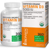 Bronson Vitamin D3 5,000 IU Non-GMO Vitamin D Supplement, 360 Tablets