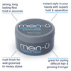 menu MUSCLE FIBRE  Mens hair products  Hair putty w/ Strong long lasting hold  matt finish. Instant style in your hands with a superb hold and separation. Mens Hair wax single walled puck 100ml.