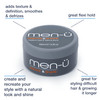 menu mens hair products CREATE AND SHAPE 100ml mens hair cream  Adds texture and definition smoothes and defrizzes. Hair putty with medium hold and medium shine. Single walled 100ml styling puck