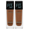 Maybelline Fit Me Matte  Poreless Liquid Foundation Makeup Mocha 2 COUNT