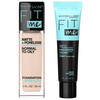 Maybelline Fit Me Matte  Poreless Liquid Foundation Natural Ivory and Fit Me Mattifying Primer Bundle