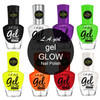 L.A.girl Gel Glow Nail Polish 0.47 oz 8 Colors No UV Light Needed Gel like Finish Polish Eerie Glow