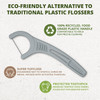 Plackers Ecochoice Activated Charcoal Recycled Dental Flossers 90 Count Pack of 1