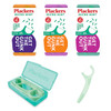 Plackers Micro Mint Dental Flossers with Toothpicks in Small Handy Travel Case of 12 Count 3Pack