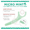 Plackers Micro Mint Dental Flossers with Toothpicks in Small Handy Travel Case of 12 Count 3Pack