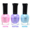 3 Kleancolor Nail Polish Pastel Pink Purple Blue Collection Lacquer Free Earring By Kleancolor