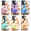 6 New Kleancolor PASTEL SUMMER COLLECTION LOT Nail Polish Lacquer Colors  FREE EARRING