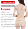 2 in 1 Postpartum Belly Wrap Support Recovery Belt - Belly Band for Postnatal, Pregnancy, Maternity - Girdles for Women Body Shaper - Post Partum Waist Shapewear Belt(Beige,Plus Size)