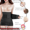 2 in 1 Postpartum Belly Band - Recovery Belly/Pelvis Belt Black Support Postpartum Belly Band,Black Plus Size