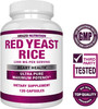 Red Yeast Rice Extract 1200mg – Citrinin Free Supplement – Vegetarian 120 Capsules - Arazo Nutrition