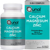 Qunol Magnesium 180 Count 3 in 1 Capsules with Calcium Zinc and Magnesium Bone Nerve and Muscle Health Supplement