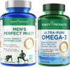 BUNDLE  Mens Perfect Multi  UltraPure Omega3 Fish Oil by Purity Products  Mens Multi Supports Healthy Testosterone Energy More  Omega3 Supports Heart Cardio Function More  30 Day Supply