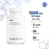 Supersmart  NAG 1500 mg NAcetyl Glucosamine Per Day  Support Joints Mobility  Intestinal Function  NonGMO  Gluten Free  90 Vegetarian Capsules