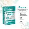 Supersmart  Probio Forte  8 Billion MicroOrganisms per Capsule  Probiotics for Women  Men  Immune System Booster  with Lactobacillus Acidophilus  NonGMO  GlutenFree  60 DR Caps