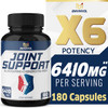 Premium Joint Support Supplement 180 Capsules 12 in 1 with Glucosamine Chondroitin MSM Turmeric Resveratrol Boswellia Serrata Black Pepper