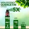 Quercetin Supplement 4660 mg Supports Cardiovascular Health Immune System and Antioxidant with Bromelain Black Pepper Extract 3 Months Supply