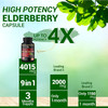 3 Months Supply Elderberry Extract Capsules 4015 mg  9 in 1 Herbal Supplement for Antioxidant  Immune Support  Enhanced with Vitamin D3 Ginger Root