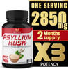 Psyllium Husk Capsules  2850Mg Herbal Equivalent  Fenugreek Turmeric Ginger  Supports Digestive Health And Regularity  120 Capsules