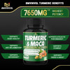 5in1 Turmeric Curcumin Capsules 7650mg 95 Curcuminoids Maca Garlic Ginger Black Pepper Supports Joint Health Inflammation Response 180 Count