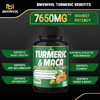 5in1 Turmeric Curcumin Capsules 7650mg  95 Curcuminoids  Maca Garlic Ginger Black Pepper  Supports Joint Health  Inflammation Response 180 Count