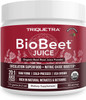 BioBeet Beet Juice Black Cherry Flavor  Max Strength 20x High Concentration Than Beet Root Powder  Organic ColdPressed USA Grown Raw Form  Nitric Oxide Circulation Support 50 Servings