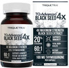 20 Thymoquinone Black Seed Oil Extract Capsules  TQAdvanced 4X Highest Thymoquinone Concentration Available  601 Concentrate from Nigella Sativa Raw Form Vegan Glass Bottle 60 Capsules