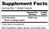 High Potency dLimonene Capsules 1000mg 120 Capsules Orange Peel Extract for Digestive Health Heartburn Acid Reflux Detoxification