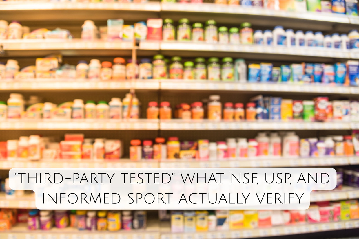 "THIRD-PARTY TESTED": WHAT NSF, USP, AND INFORMED SPORT ACTUALLY VERIFY