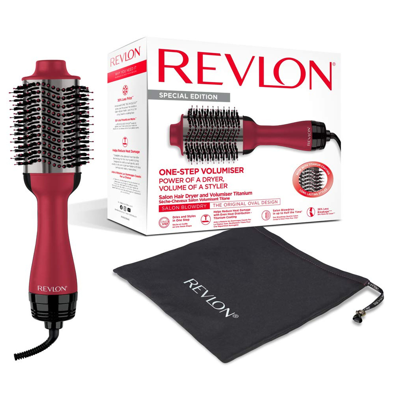 Revlon OneStep Hair Dryer Volumizer Hot Air Brush Black Blow Dryer   uniquesamaycom