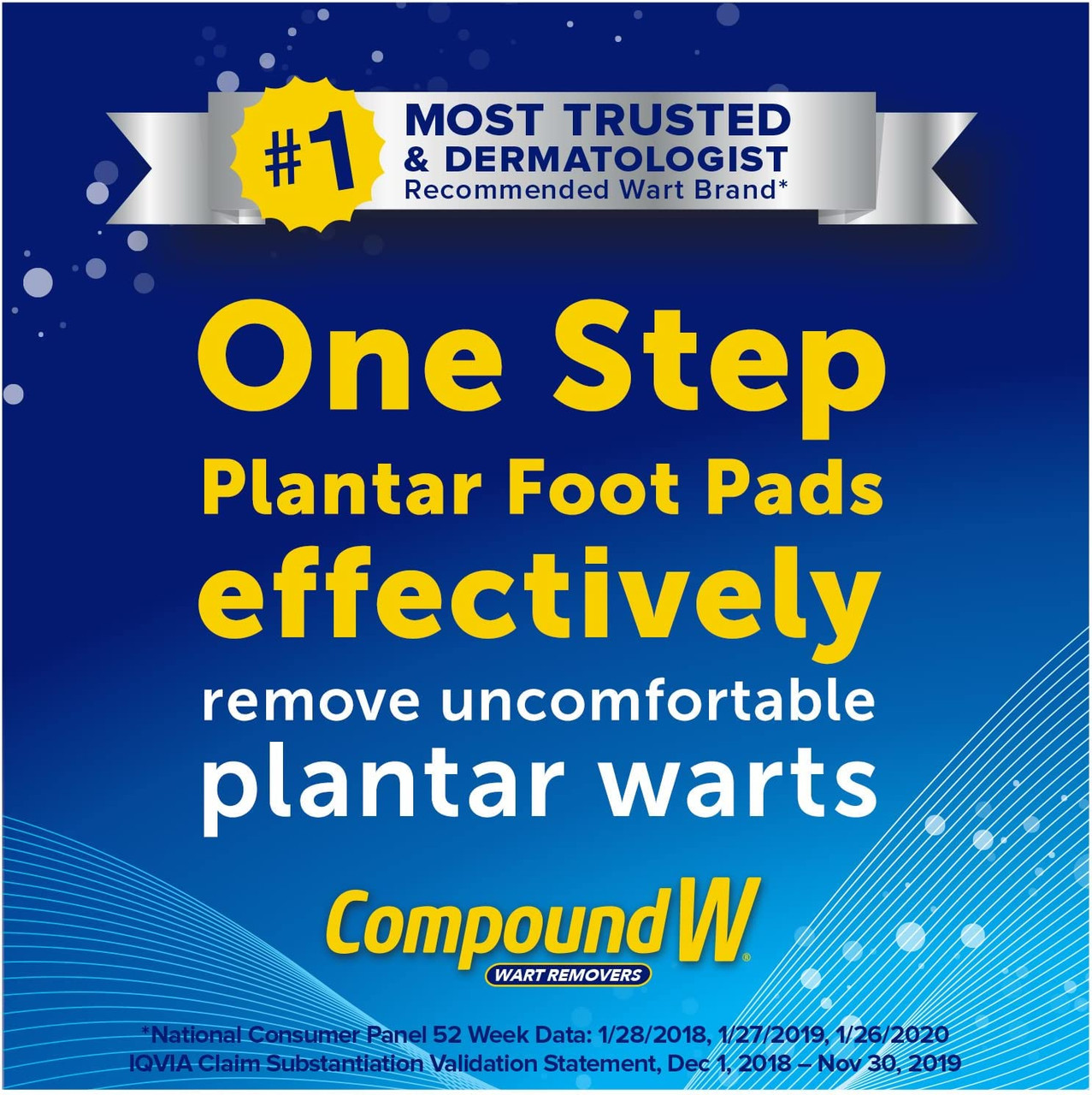 Compound W Maximum Strength One Step Plantar Wart Remover Foot Pads - 20 ct  20 ct