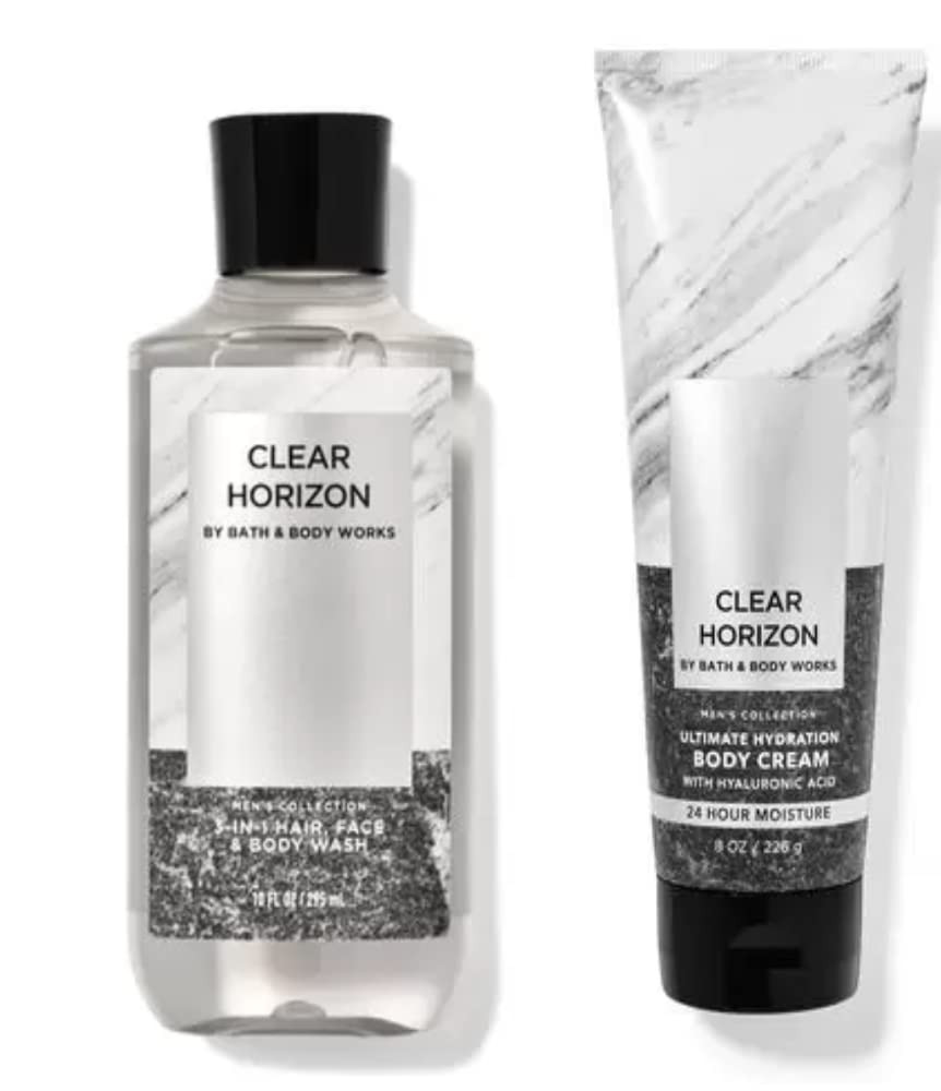 Bath and Body Works 3n1 Body Wash and Ultimate Hydration Body Cream Clear  Horizon
