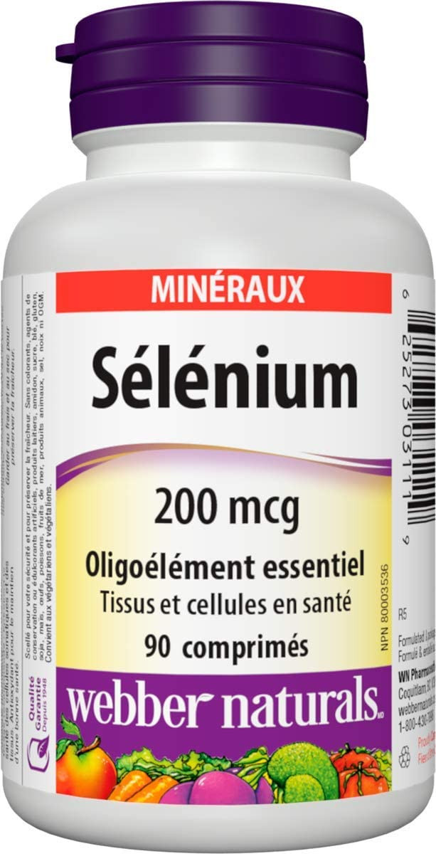 Webber Naturals Selenium 200mcg 90 Tablets per Bottle