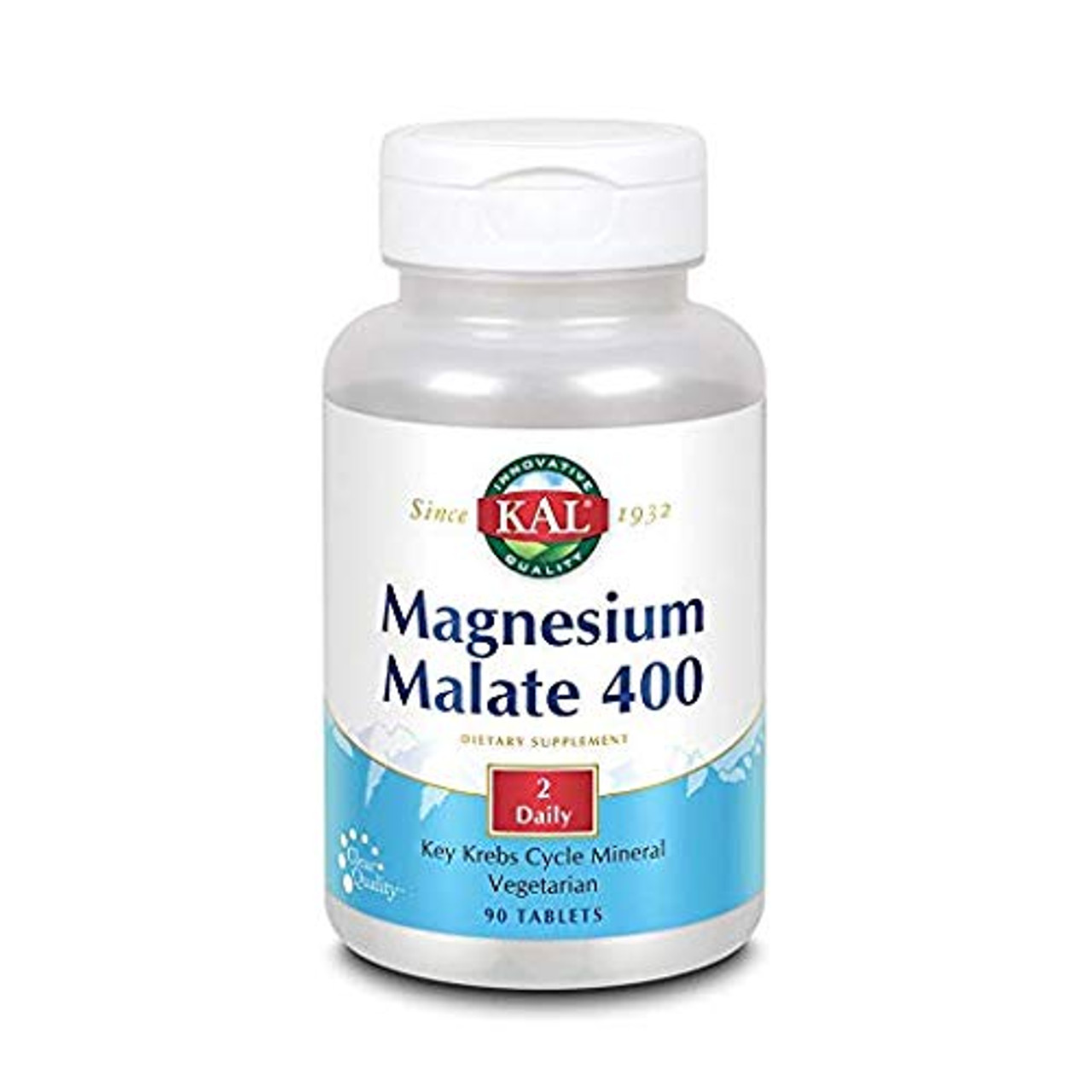 KAL, Magnesium Malate 400, Pack (90 Tablets)