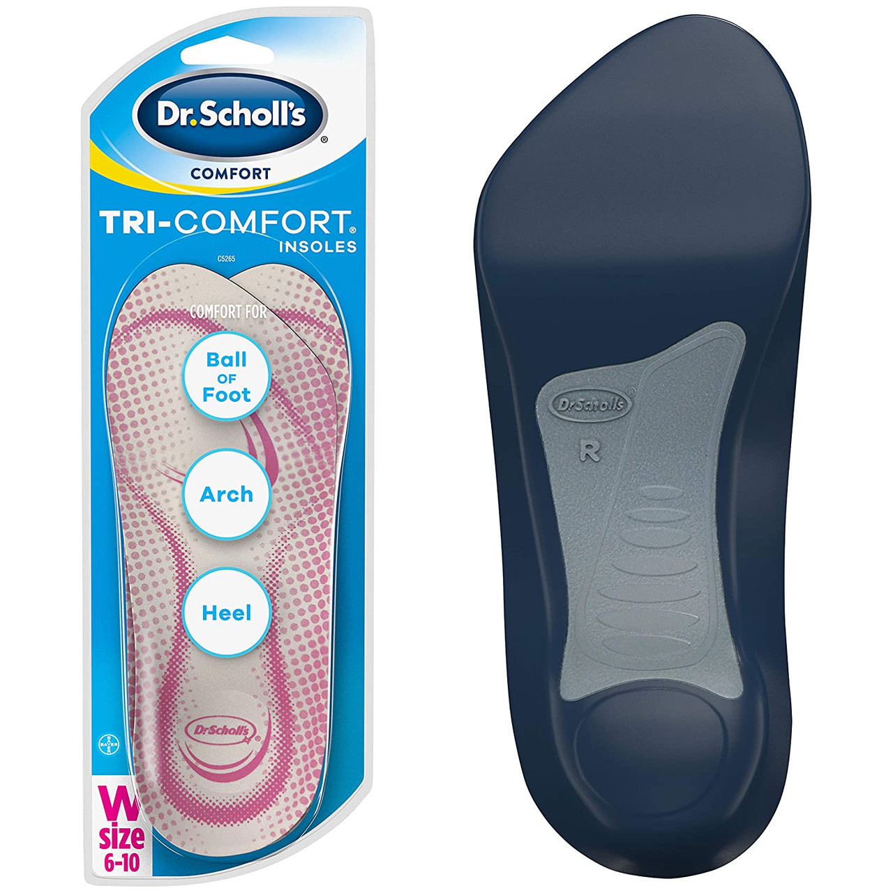 Dr. Scholl's Comfort and Energy Massaging Gel Insoles for Women, 1 Pair,  Size 6-10