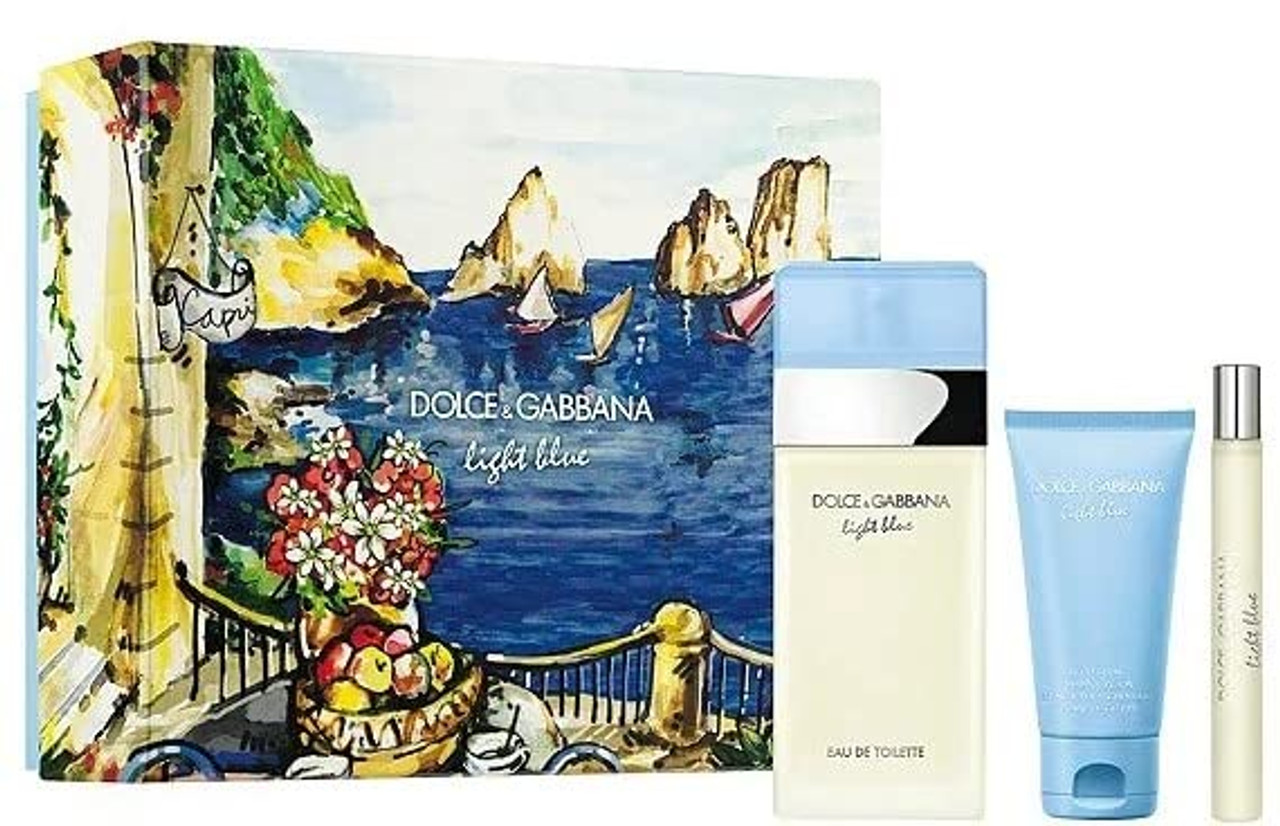 Dolce Gabbana Light Blue for Women 3Piece Set  Oz Eau De Toilette Spary   Oz